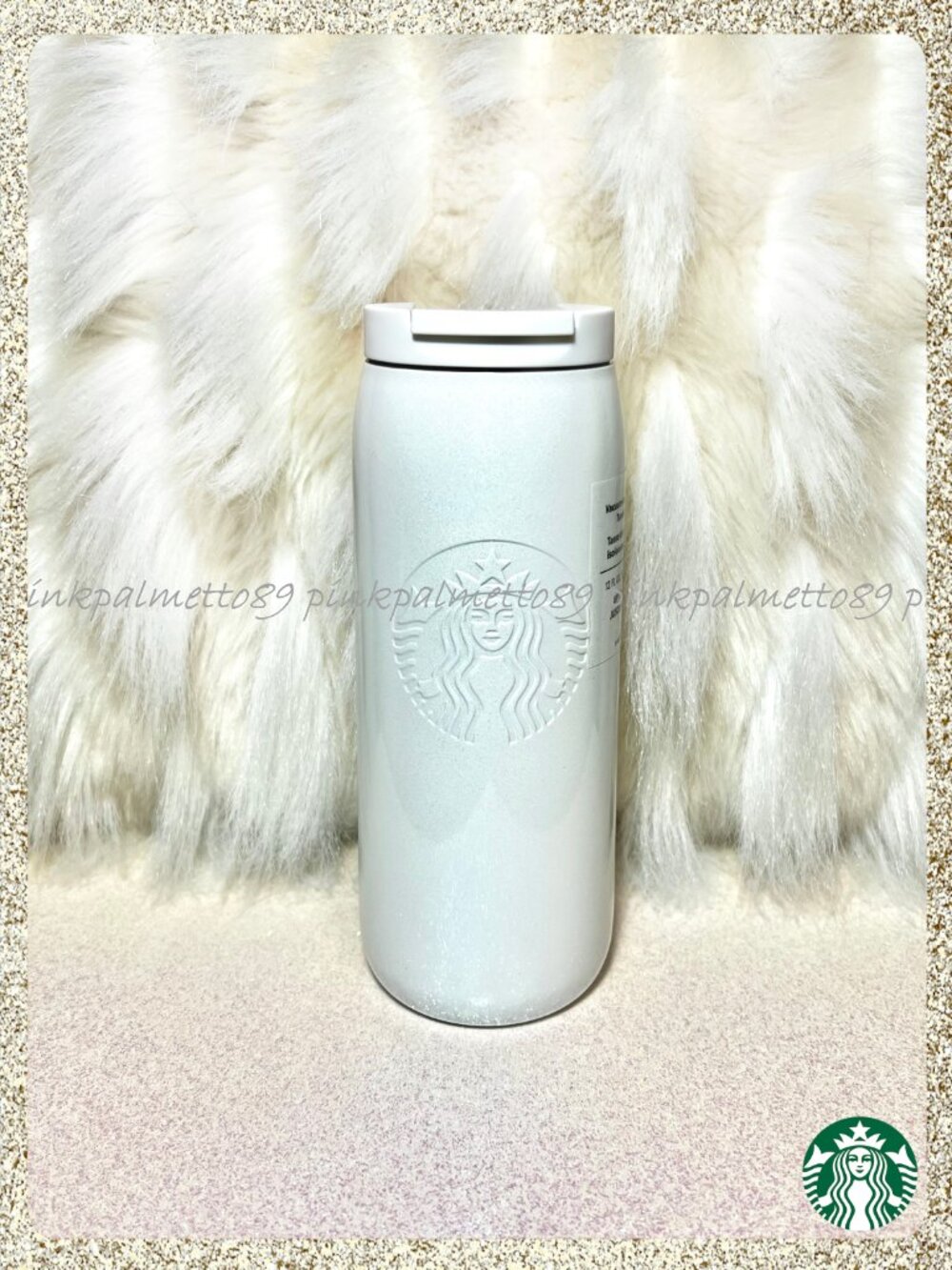 🤍✨ NWT 2026 Starbucks Spring Bright White Shimmer 12oz Insulated SS Tumbler